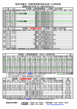 安栄観光 西表島西部地区送迎バス時刻表