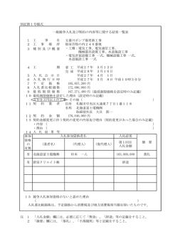 別記第1号様式 1 五番川ポンプ場更新工事 2 3 4 着 工 完 成