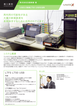 再利用の可能性がある 大量の映像資産を 長期保存するために