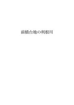 前橋台地の利根川 - 群馬県立自然史博物館