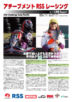 レース参戦報告書(PDF:517KB) - TAKAGI PLANNING高木企画