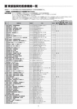 東振協契約医療機関一覧 - 玩具人形健康保険組合