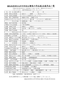 藤島高校昭和34年卒同窓生趣味の作品展出展作品一覧