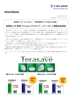 新製品『Terasave（テラセイブ）』シリーズに2機種追加発売いたします。