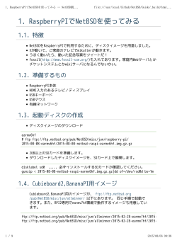 1. RaspberryPIでNetBSDを使ってみる