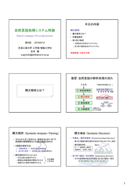 構文解析 - 芝浦工業大学