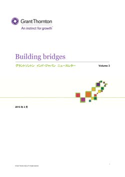 Building bridges Volume 3 - 太陽グラントソントン～グラントソントン加盟