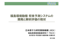福島環境動態将来予測システムの 開発と解析評価の現状