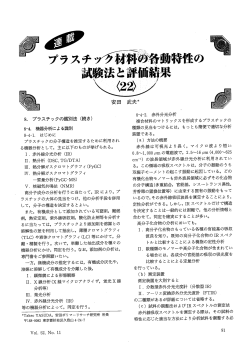 プラスチック材料の各動特性の試験法と評価結果