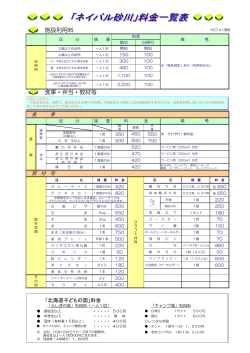 利用料金 - ネイパル砂川