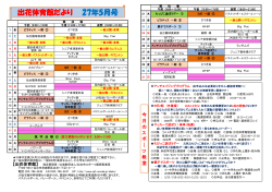 出花体育館だより 27年5月号