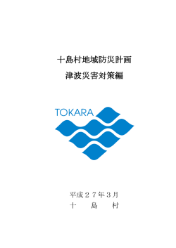 十島村地域防災計画 津波災害対策編
