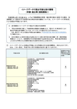 イメージデータで提出可能な添付書類 （申請・届出等（酒税関係）） - e-Tax