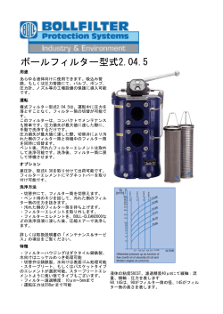 ボールフィルター型式2.04.5