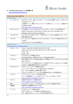 1 | 『Paradox Game Stusio』1.1.3βの機能一覧 http://paradox3d.net