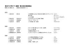 東京六大学ピアノ連盟 第20回定期演奏会