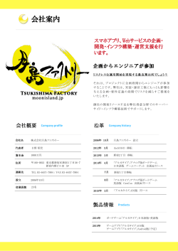 Products - 月島ファクトリー