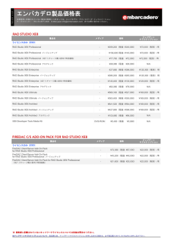 エンバカデロ製品価格表 - Embarcadero Developer Network