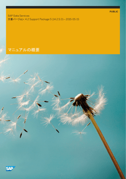 マニュアルの概要 - SAP Help Portal