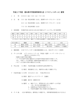 要項 - 栃木県バスケットボール協会