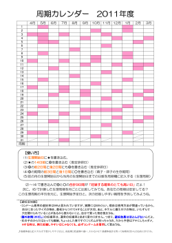 生理カレンダー