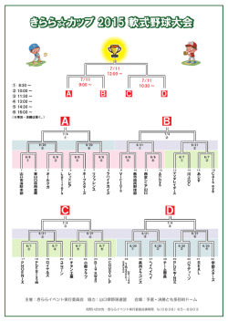 きらら  カップ 2015 軟式野球大会