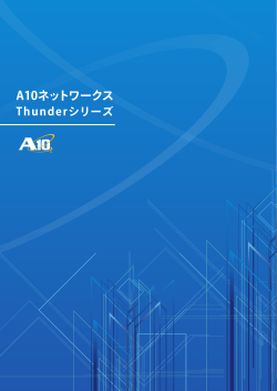 A10ネットワークス Thunderシリーズ 総合カタログ