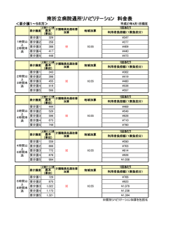 南折立病院通所リハビリテーション 料金表
