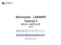ポリマーモデリング - Winmostar