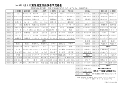 東洋館定席出演者予定香盤