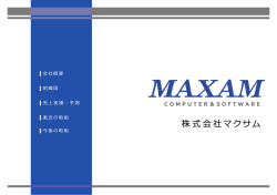 PDF形式 - 株式会社マクサム
