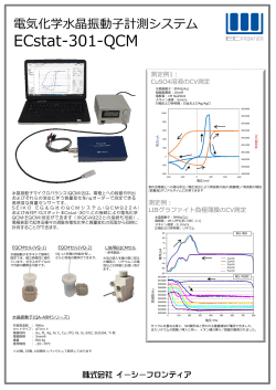 電気化学水晶振動子計測システム(ECstat-301-QCM)