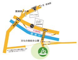 河川敷駐車場の地図 - 徳島県文化の森総合公園