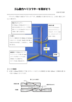 ゴム動力ヘリコプターを飛ばそう - しげさんの科学工作&マジック