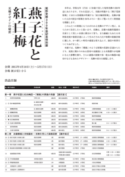 出品リスト（PDF）