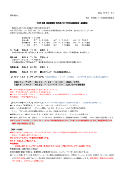 2015年度 東京都南部・市外部ブロック合同公認記録