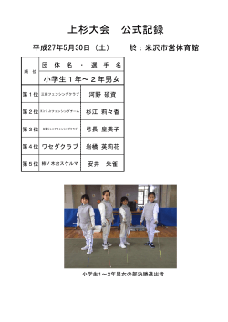 上杉大会 公式記録 - 日本フェンシング協会