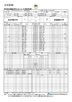 公式記録 - 新潟経営大学