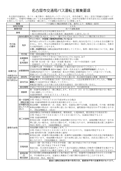 H27年度市バス運転士募集要項
