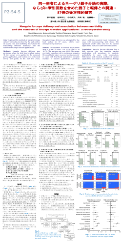 同一術者によるネーゲリ鉗子分娩の実際，ならびに牽引回数を含めた