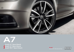 Audi A7 Sportback Audi S7 Sportback Audi RS7 Sportback