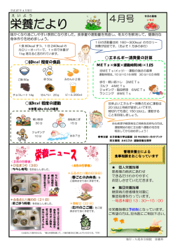 栄養だより 平成27年4月号