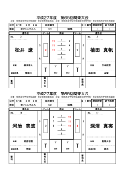 GS101-108 - 東京都高体連男子卓球専門部