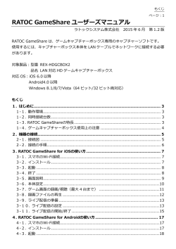 RAROTC GameShare ユーザーズマニュアル 第1.2版
