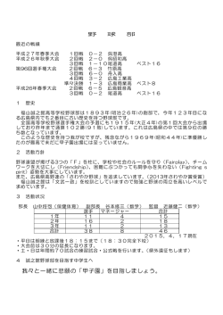野球部 - 広島県立福山誠之館高等学校