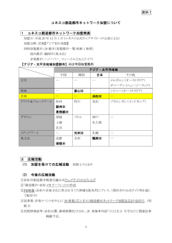 資料1 ユネスコ創造都市ネットワーク加盟について（PDF