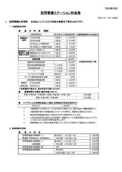 訪問看護ステーション料金表