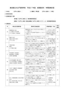 江戸から東京へ - 東京都立大江戸高等学校