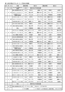 第14回中国女子リーグ日程表（PDF）