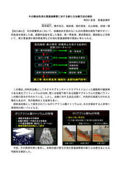 牛の難治性消化管通過障害に対する新たな治療方法の検討
